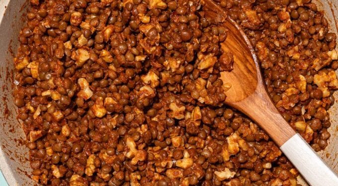 10 Minute Yummy Lentil Walnut Taco Meat
