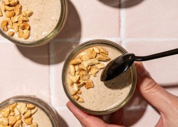 High Protein Blended Chia Pudding with Peanut Butter