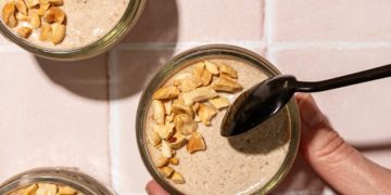 High Protein Blended Chia Pudding with Peanut Butter