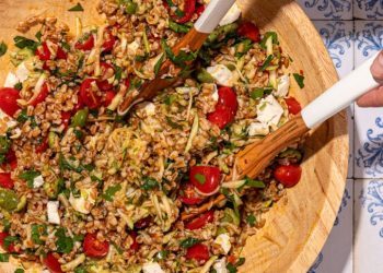 Easy Summer Farro Salad with Shredded Zucchini