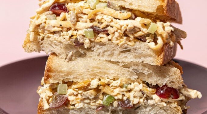 Vegan “Chicken” Salad with Chewy Shredded Tofu