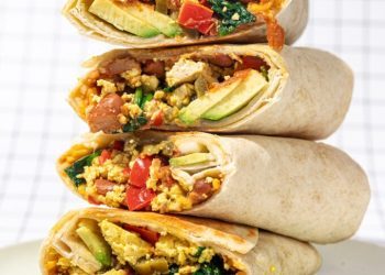 Protein-packed Crumbled Tofu Breakfast Burrito (25g!)
